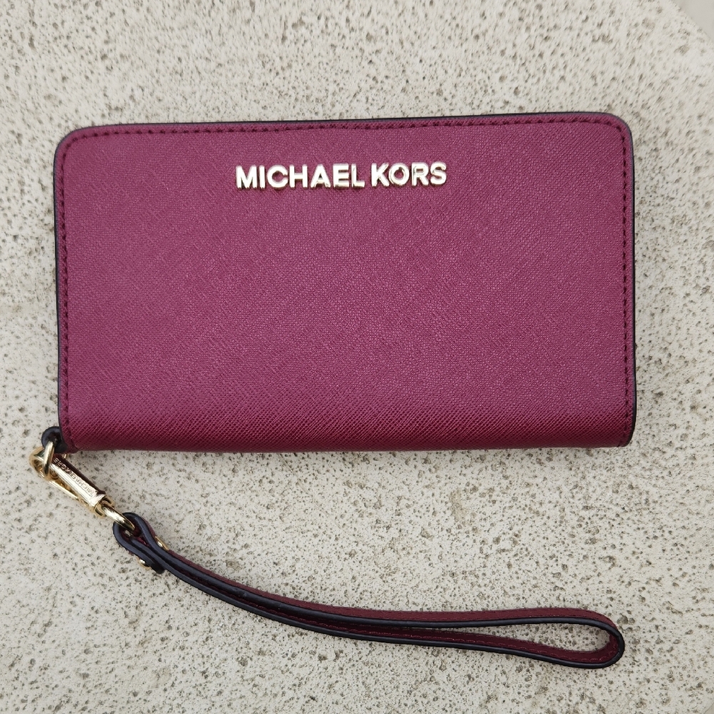 Michael Kors Plum Wristlet